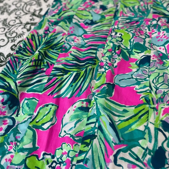 Lilly Pulitzer Vena Early BLOOMER Shift DRESS Multi Pop Up Jungle 0 Lace Teal - Picture 12 of 14